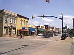 Main Street in downtown Hobart, Indiana